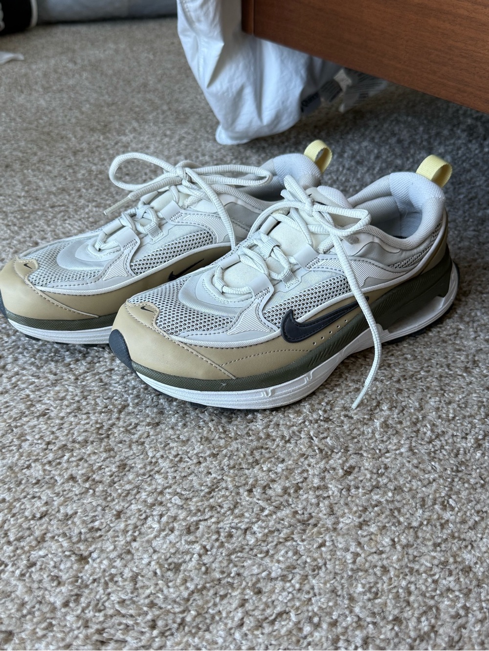 Nike Women's Athletic Sneakers in Cream, Olive, Black